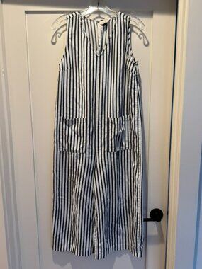 Cotton pinstripe jumpsuit, Women's size M